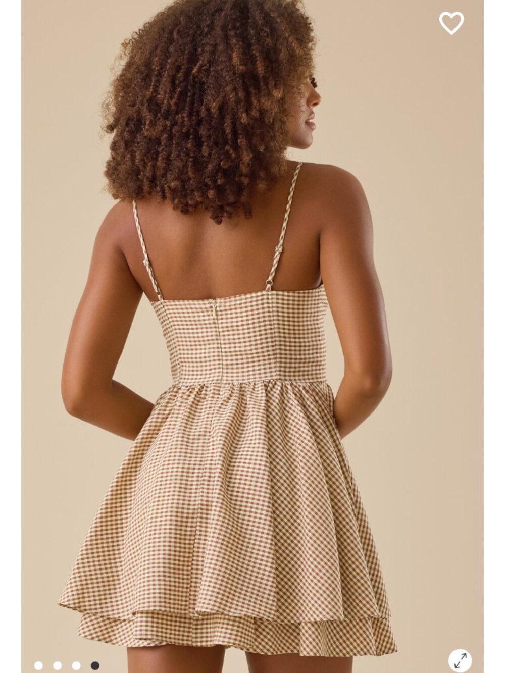 Story Gingham Mini Dress Altar'd State Gingham Dress NWT - Picture 4 of 4